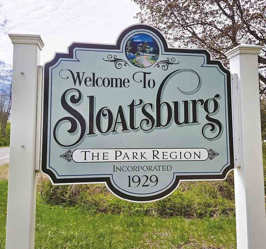 Welcome to Sloatsburg sign